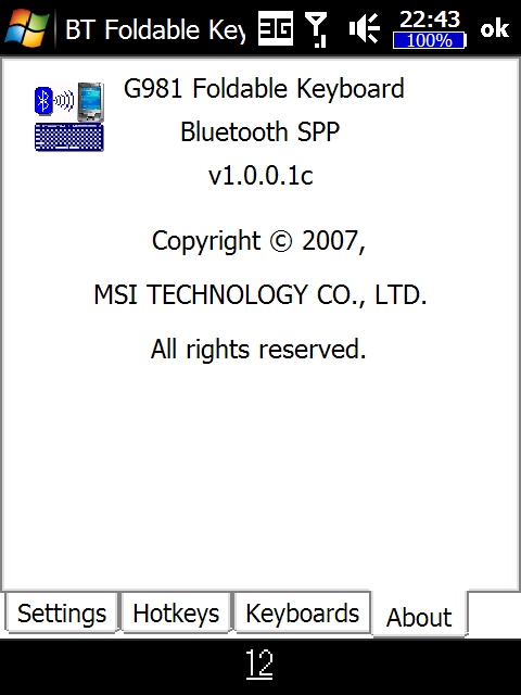 BT Foldable Keyboard Bluetooth SPP