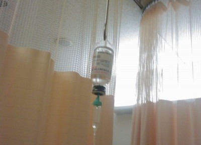 造影剤を点滴・・・