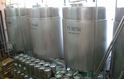 ビールタンク。中からみたところ