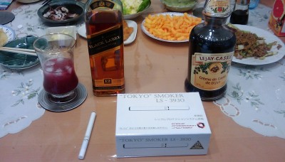 Tokyo Smoker と本日頂いたお酒たち・・・カシス・・・久々でした。