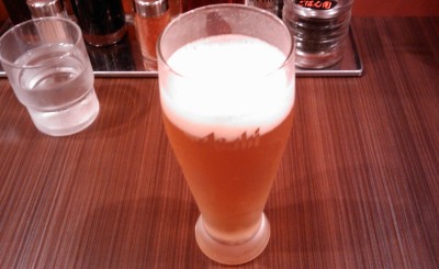 おまけでもらったグラスビール