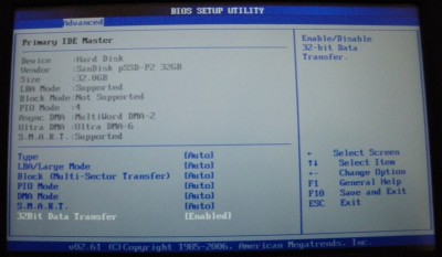 BIOS で SSD を確認 BIOS で SSD を確認
