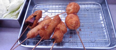 かぼちゃ、とんかつ、たまご