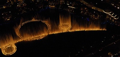 ベラージオの噴水ショーを上空から鑑賞