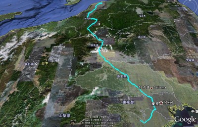 新潟へと向かう道・・・