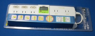 ワットメーター付タップ(5個口)