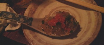 お通しの和風ジュレ