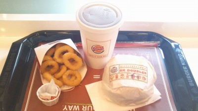 BKダブルベーコンチーズのセット