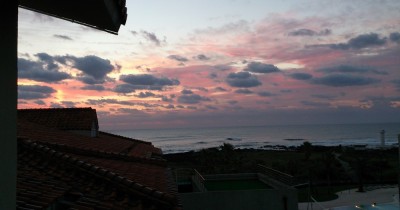 早朝、テラスからの眺め