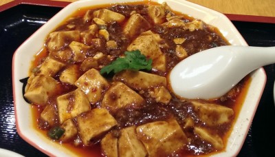 麻辣麻婆豆腐定食です